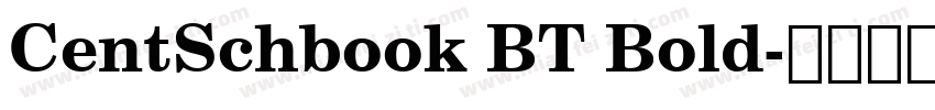 CentSchbook BT Bold字体转换